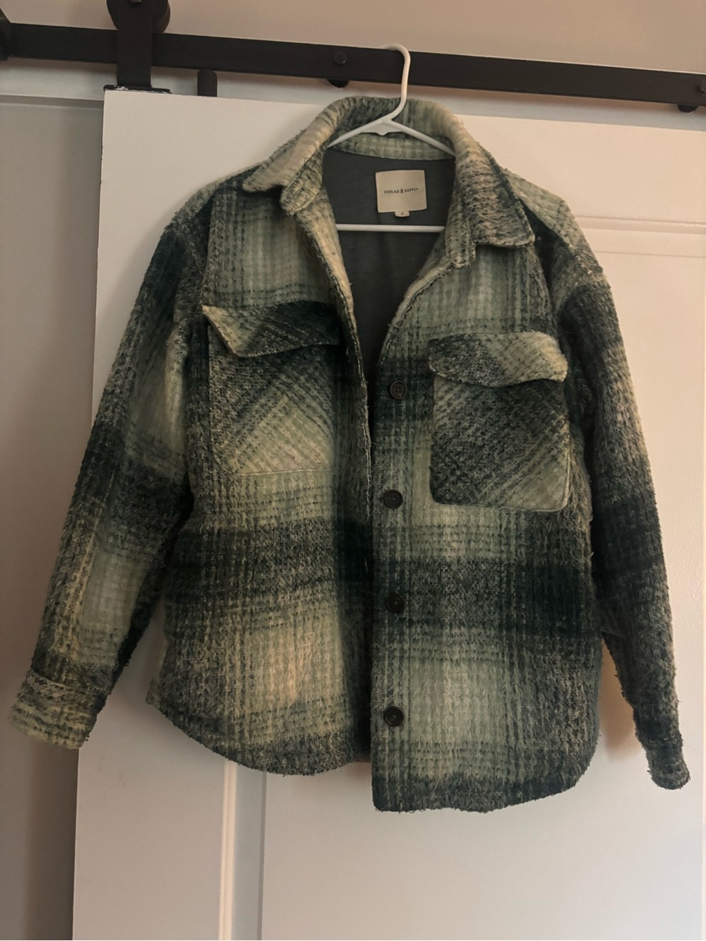 Green Plaid Shacket